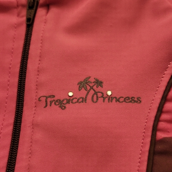 Pink polka dot rashguard swimsuit - Picture 4 of 4